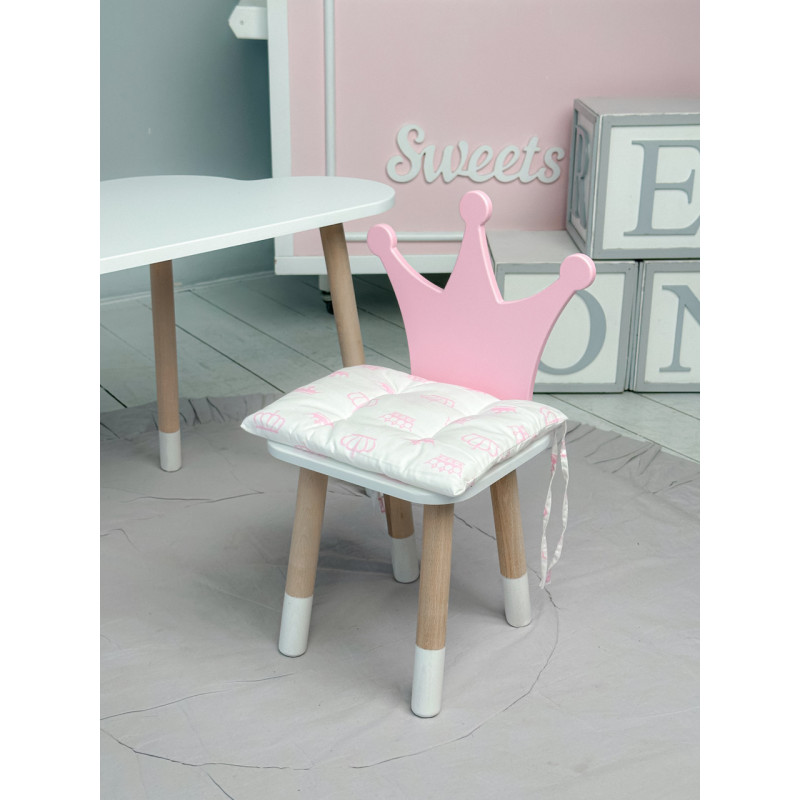 Подушка м'яка для дитячого стільчика 23х28, сіра