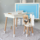 Столик з відкидним верхом 53х60х45 і стільчик метелик 26.5х26х25, стіл та стілець для злопчика від 1 року, білий
