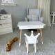 Столик з відкидним верхом 53х60х45 і стільчик корона 26.5х26х25, стіл та стілець для дітей від 1 року, білий