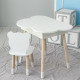 Столик хмаринка з нішею для речей 54х68х50 і стільчик спинка в формі медведика 26.5х26х25, стіл та стілець в дитячу кімнату, білий
