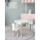 Столик хмаринка з нішею для речей 54х68х50 і стільчик спинка в формі метелика 26.5х26х25, стіл та стілець в дитячу кімнату, білий
