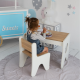 Комплект дитячих меблів столик та стільчик 70×45×51, стіл та стілець у дитячу білий з деревом