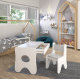 Комплект дитячих меблів столик та стільчик 70×45×51, стіл та стілець у дитячу, білий з сірим