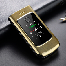 Телефон Tkexun F18 (Happyhere F18) gold. Dual display