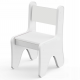 Стільчик для дитячої кімнати 55×37×33 дитячий зручний стілець для ігор, білий