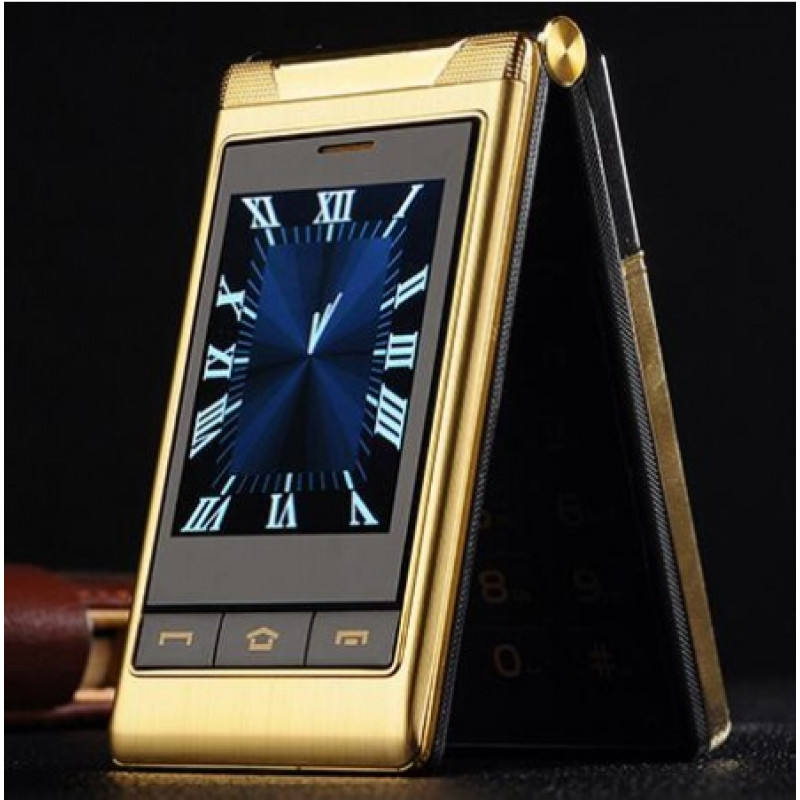 Телефон Tkexun G10 (Yeemi G10-C, Happyhere F7) gold. Dual display