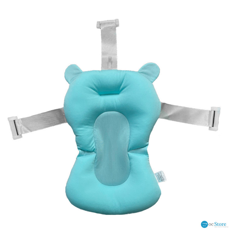 Матрасик коврик для ребенка в ванночку с креплениями Bestbaby 340 Blue Bears