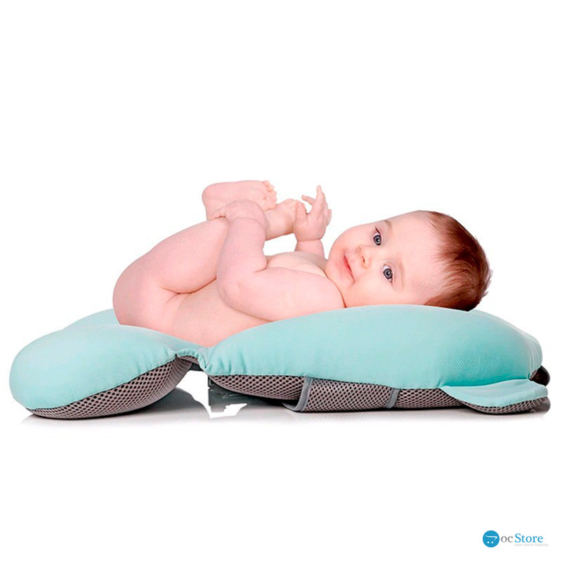 Матрасик коврик для ребенка в ванночку с креплениями Bestbaby 340 Blue Bears