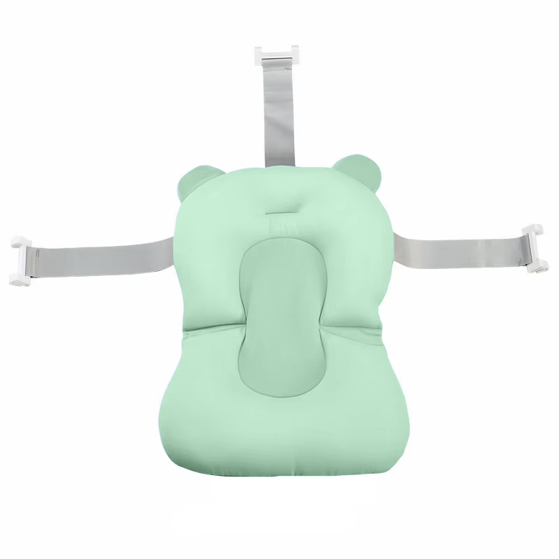 Матрасик коврик для ребенка в ванночку с креплениями Bestbaby 341 Green