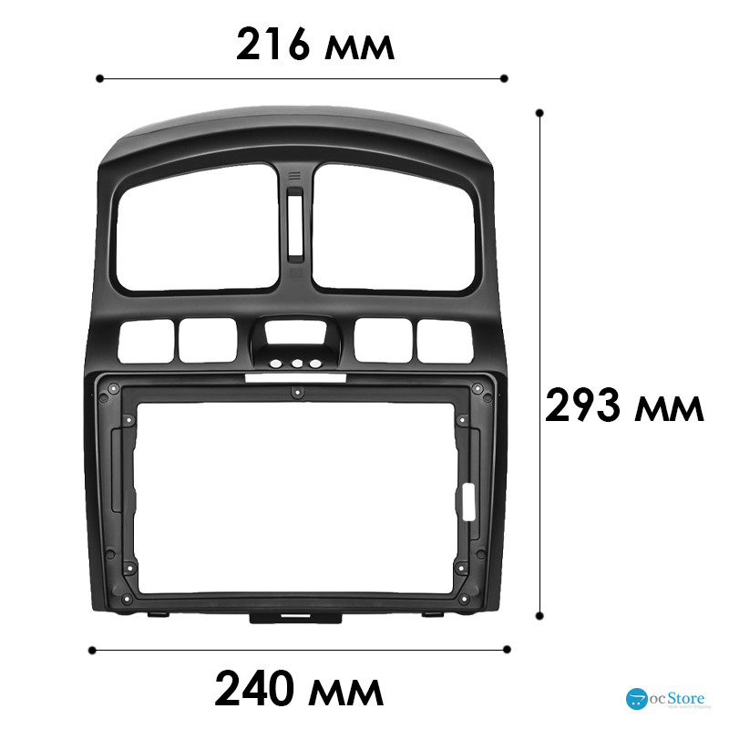 Переходная рамка Hyundai Santa Fe 2000-2006 (7258) 9"