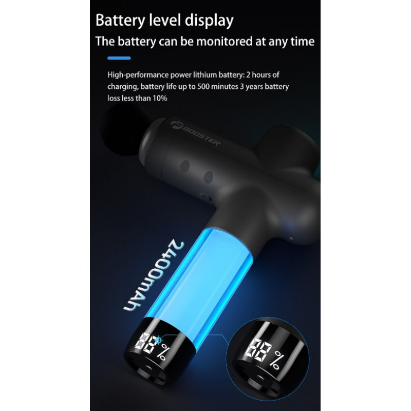 Професійний перкусійний масажер Booster Lightsaber (24V) — Ударний масажер для тіла