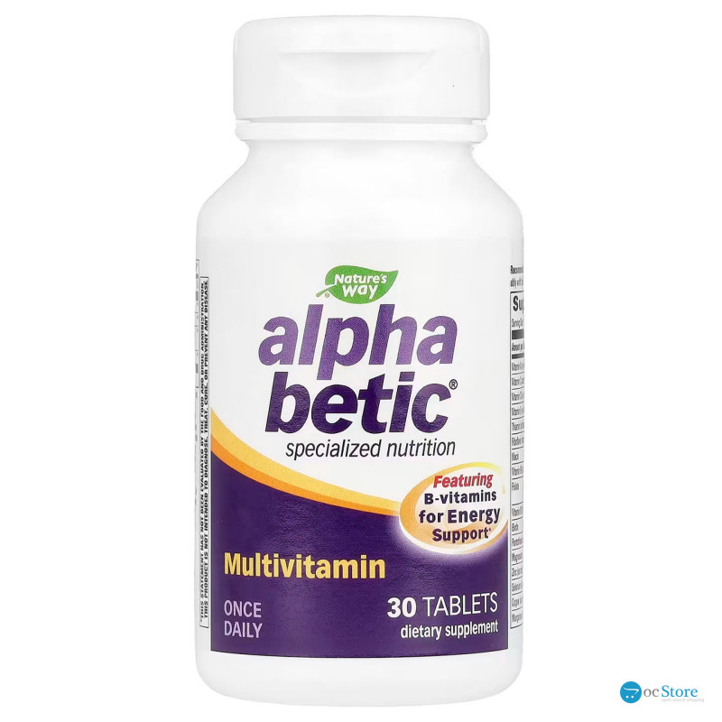 Мультивітаміни для діабетиків, Alpha Betic® Multivitamin, Nature's Way, один раз на день, 30 таблеток
