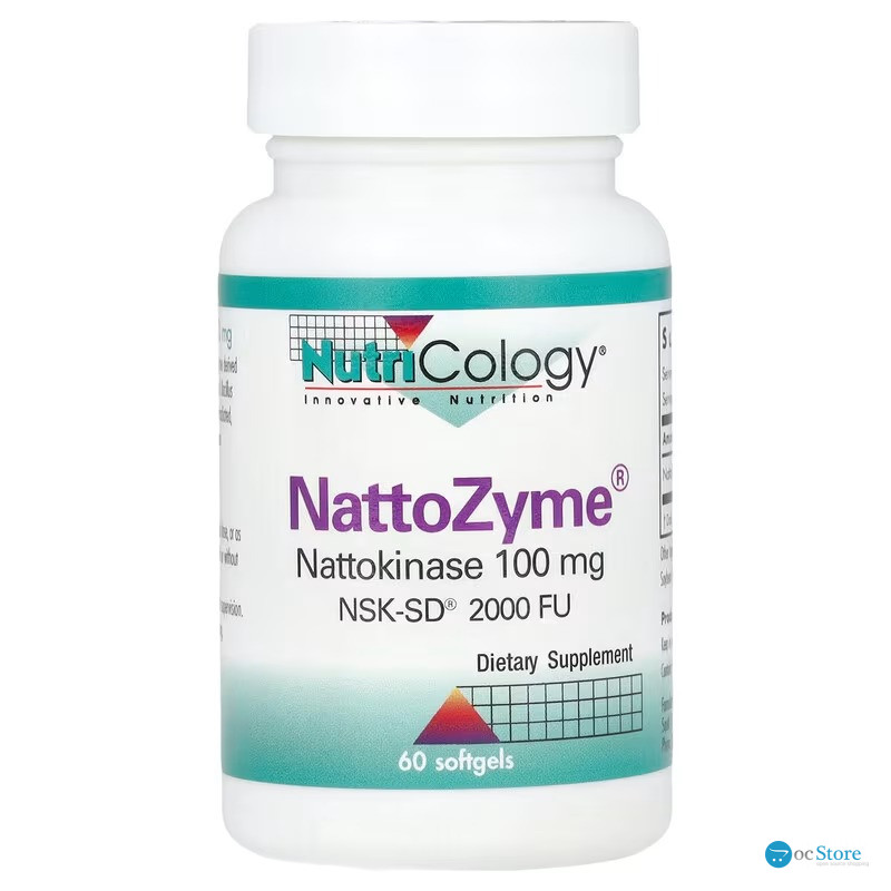Наттокіназа, NattoZyme, Nattokinase, Nutricology, 100 мг, 60 капсул