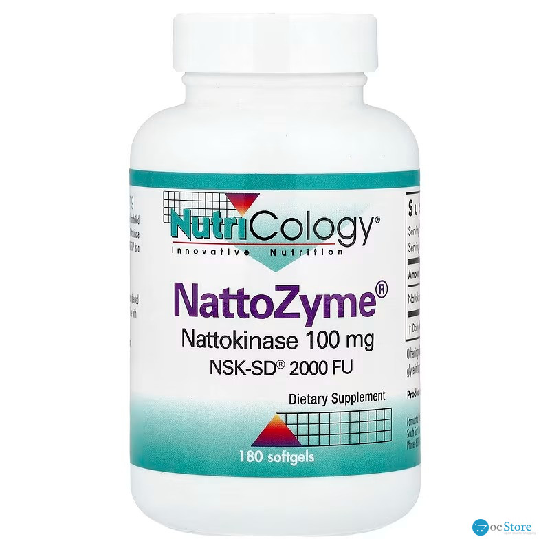 НаттоЗім, NattoZyme, Nutricology, 180 гелевих капсул