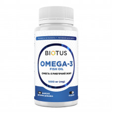 Омега-3 риб'ячий жир, Omega-3 Fish Oil, Biotus, 120 капсул (1000 мг на 2 капсули)
