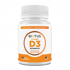 Вітамін D3, Vitamin D3, Biotus, 25 мкг (1000 МО), 120 капсул