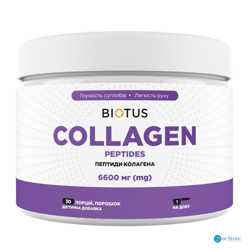 Пептиди колагену, тип 1 та 3, Collagen Peptides, Biotus, 6600 мг, 198 г