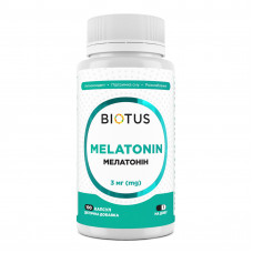 Мелатонін, Melatonin, Biotus, 3 мг, 100 капсул