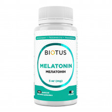 Мелатонін, Melatonin, Biotus, 5 мг, 100 капсул