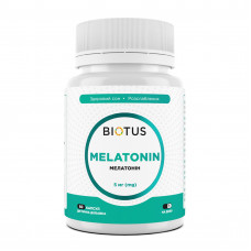 Мелатонін, Melatonin, Biotus, 5 мг, 60 капсул