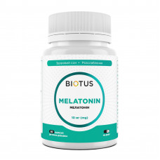 Мелатонін, Melatonin, Biotus, 10 мг, 60 капсул