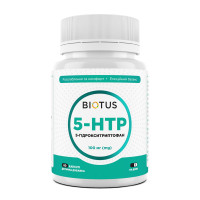 5-HTP (5-гідрокситриптофан), 5-HTP, Biotus, 100 мг, 60 капсул