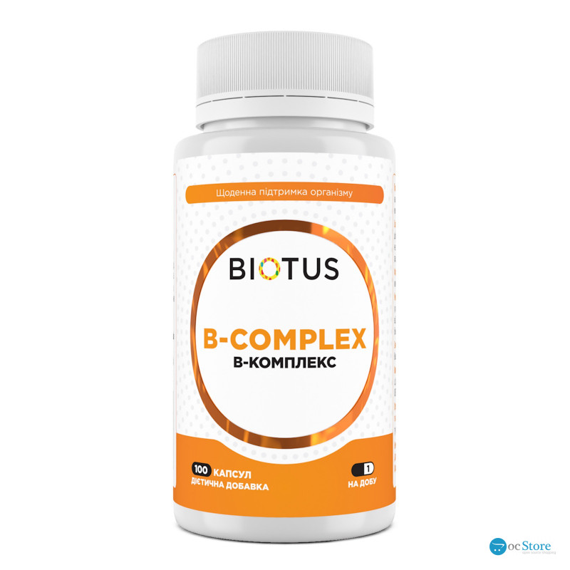 B-комплекс, B-complex, Biotus, 100 капсул