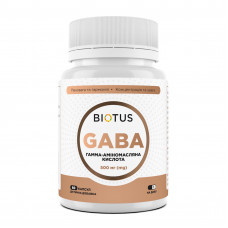 ГАМК (гамма-аміномасляна кислота), GABA, Biotus, 60 капсул