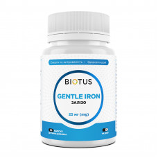 Залізо, Gentle Iron, Biotus, 25 мг, 60 капсул