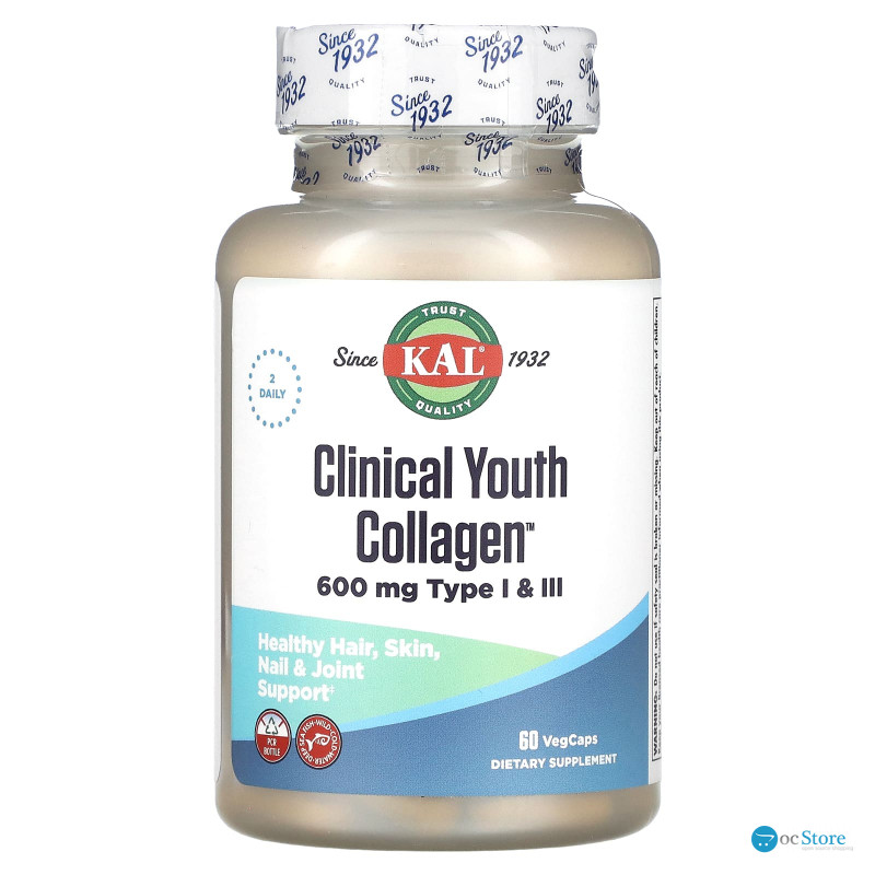 Колаген омолоджуючий, Youth Collagen, KAL, 60 вегетаріанських капсул