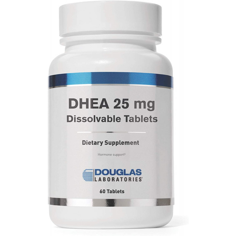 ДГЕА, мікронізований, DHEA, Douglas Laboratories, для підтримки імунітету, мозку, кісток, обміну речовин та сухої м'язової маси, 25 мг, 60 таблеток