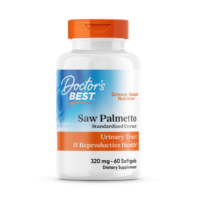 Со Пальметто, Saw Palmetto, Doctor's Best, екстракт, 320 мг, 60 гелевих капсул