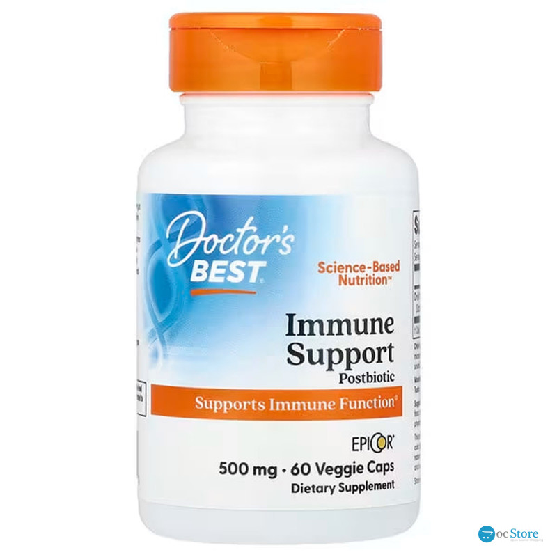 Підтримка імунітету з епікором, Immune Support Postbiotic, Doctor's Best, 500 мг, 60 вегетаріанських капсул