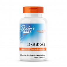 D-рибоза, D-Ribose with BioEnergy Ribose, Doctor's Best, з BioEnergy Ribose, 850 мг, 120 веганських капсул (170 мг у капсулі)