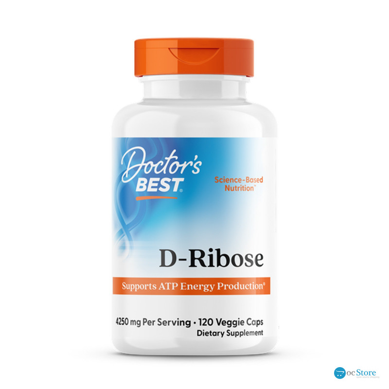 D-рибоза, D-Ribose with BioEnergy Ribose, Doctor's Best, з BioEnergy Ribose, 850 мг, 120 веганських капсул (170 мг у капсулі)