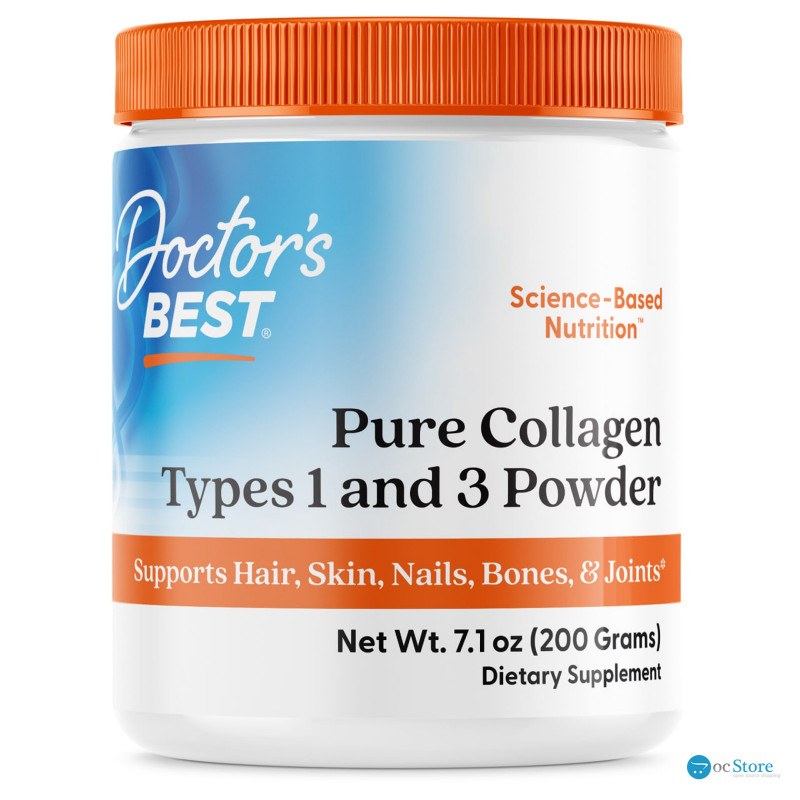 Колаген тип 1 і 3, Collagen, Doctors Best, порошок, 200 г