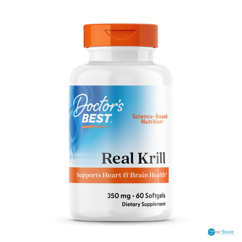 Олія криля, Real Krill, Doctor's Best, 350 мг, 60 гелевих капсул
