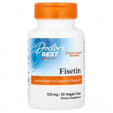 Фізетин, Fisetin, Doctor's Best, 100 мг, 30 вегетеріанських капсул