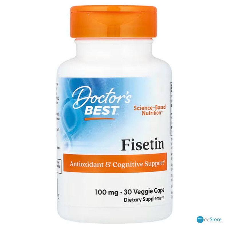 Фізетин, Fisetin, Doctor's Best, 100 мг, 30 вегетеріанських капсул