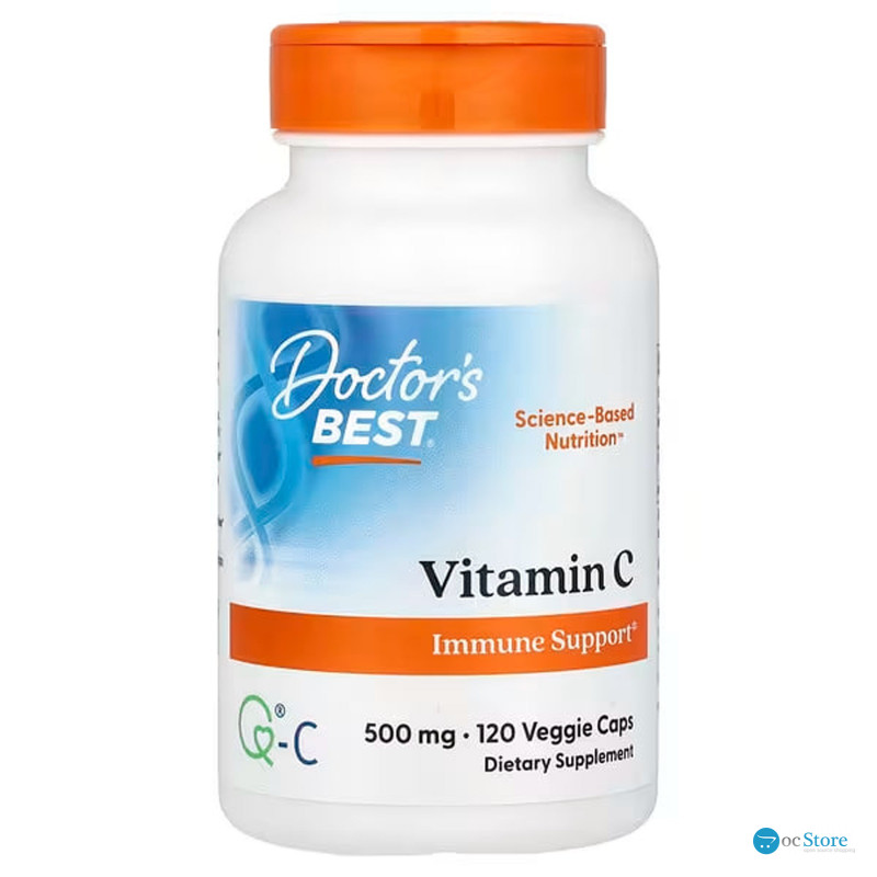 Вітамін С, Vitamin C, Doctor's Best, 500 мг, 120 капсул