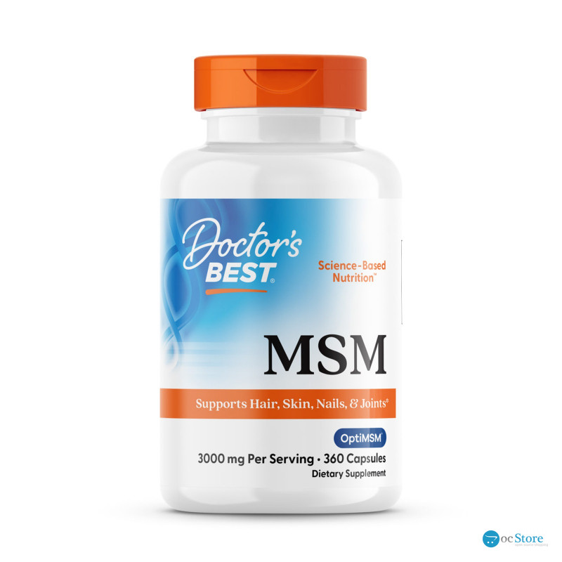 Метилсульфонілметан, МСМ, MSM with OptiMSM, Doctor's Best, 3000 мг, 360 капсул