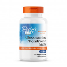 Глюкозамін хондроїтин МСМ, Glucosamine Chondroitin MSM, Doctor's Best, 360 вегетаріанських капсул