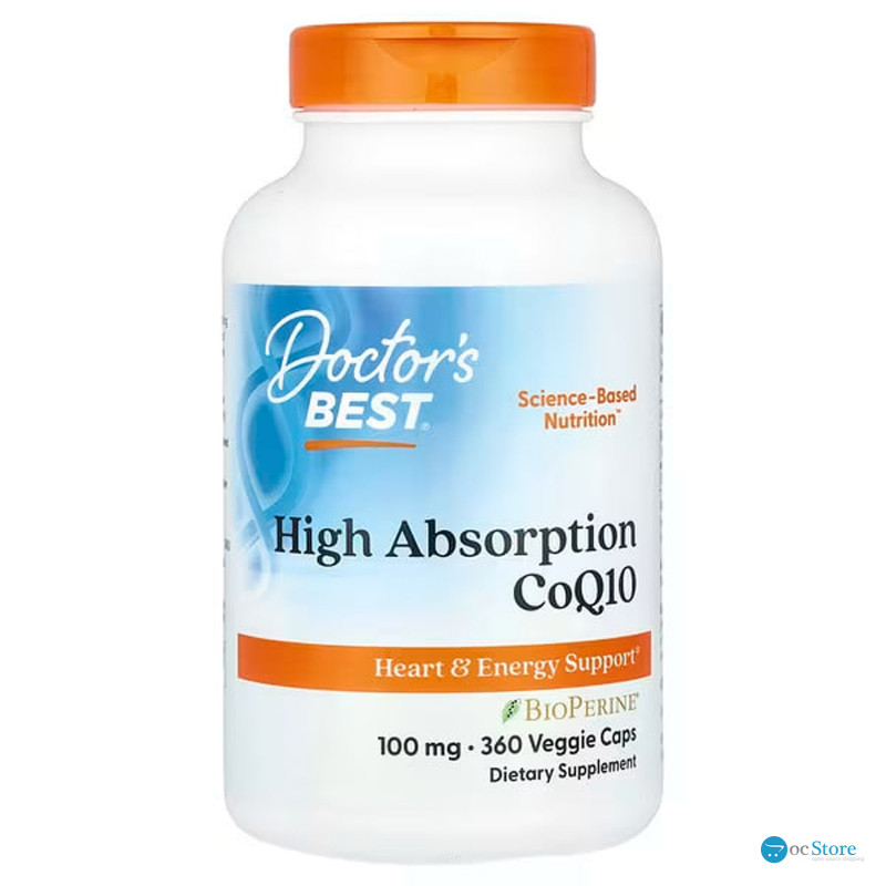 Коензим CoQ10 з біоперіном, CoQ10 with BioPerine, Doctor's Best, 100 мг, 360 капсул