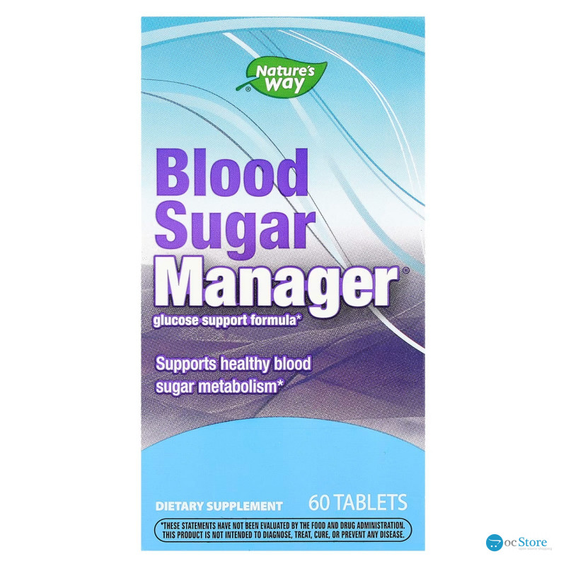 Рівень цукру в крові, Blood Sugar Manager, Nature's Way, 60 веганських таблеток