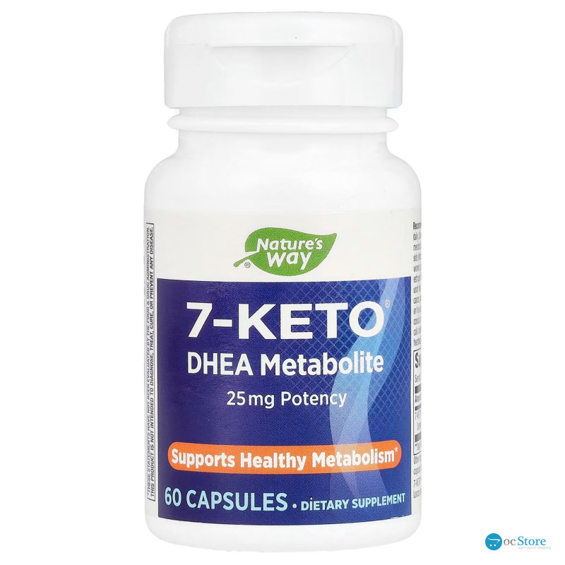7-Кето ДГЕА метаболіт, 7-KETO, DHEA Metabolite, Nature's Way, 25 мг, 60 веганських капсул