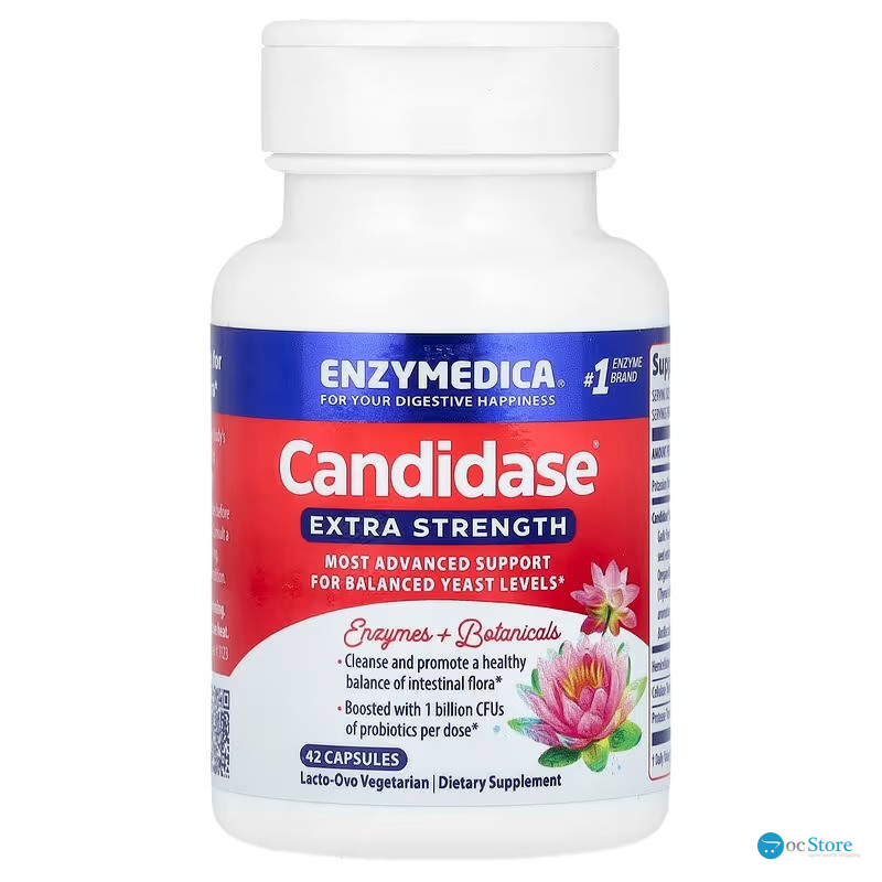 Протикандидний засіб, Candidase, Extra Strength, Enzymedica, 42 капсули