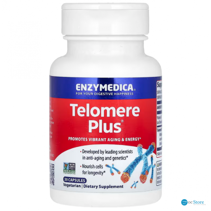 Захист теломер, Telomere Plus, Enzymedica, 30 капсул