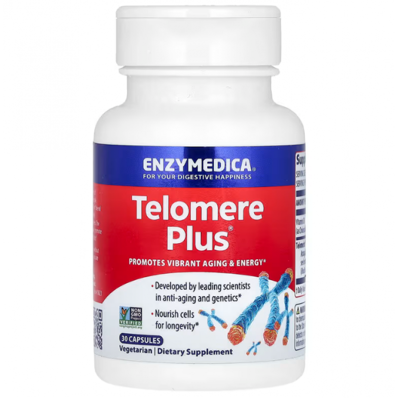 Захист теломер, Telomere Plus, Enzymedica, 30 капсул