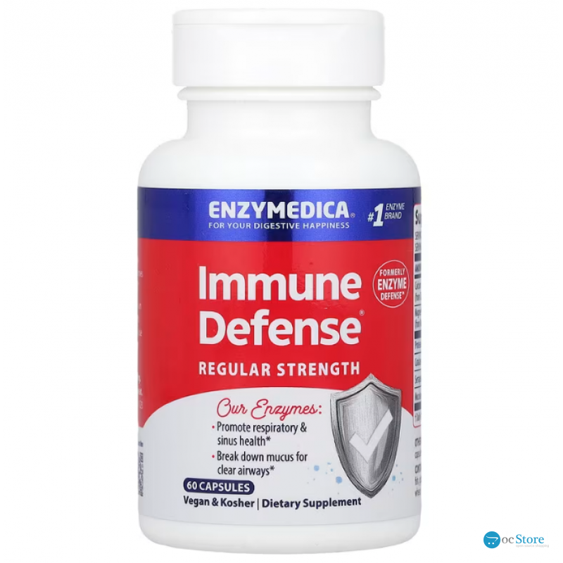 Захист імунітету, Immune Defense, Enzymedica, з протеолітичними ферментами, 60 капсул