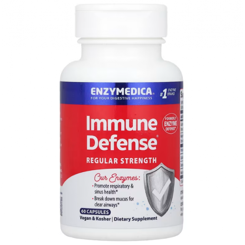 Захист імунітету, Immune Defense, Enzymedica, з протеолітичними ферментами, 60 капсул